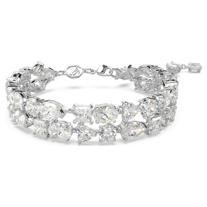 Pulsera Mesmera, Tallas mixtas, Blanca, Baño de rodio