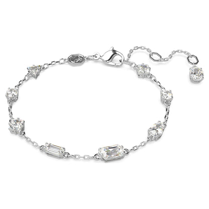 Pulsera Mesmera, Tallas mixtas, Diseño distribuido, Blanca, Baño de rodio