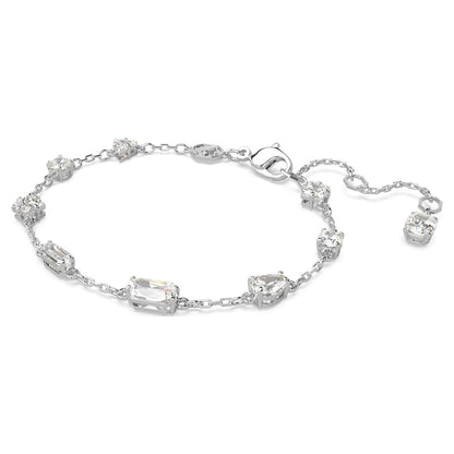 Pulsera Mesmera, Tallas mixtas, Diseño distribuido, Blanca, Baño de rodio