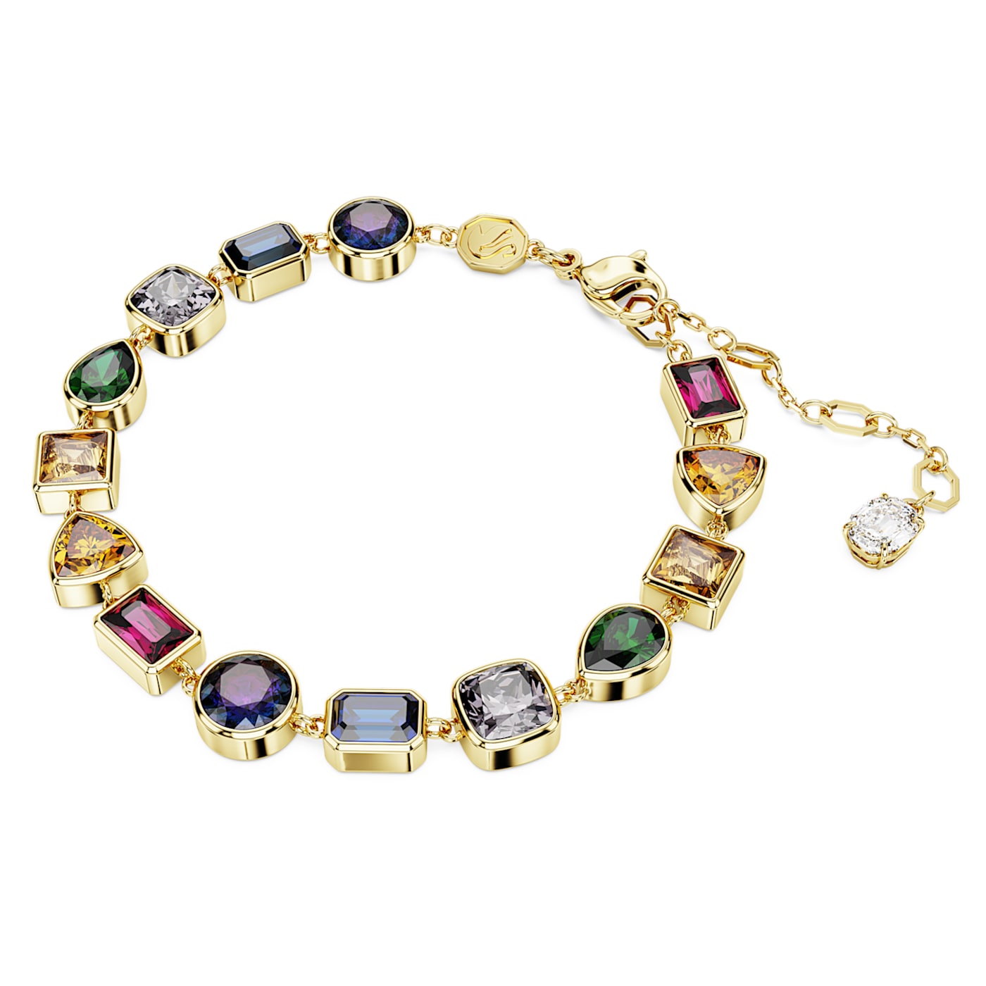 Pulsera Tennis Imber Tallas mixtas, Multicolor, Baño tono oro
