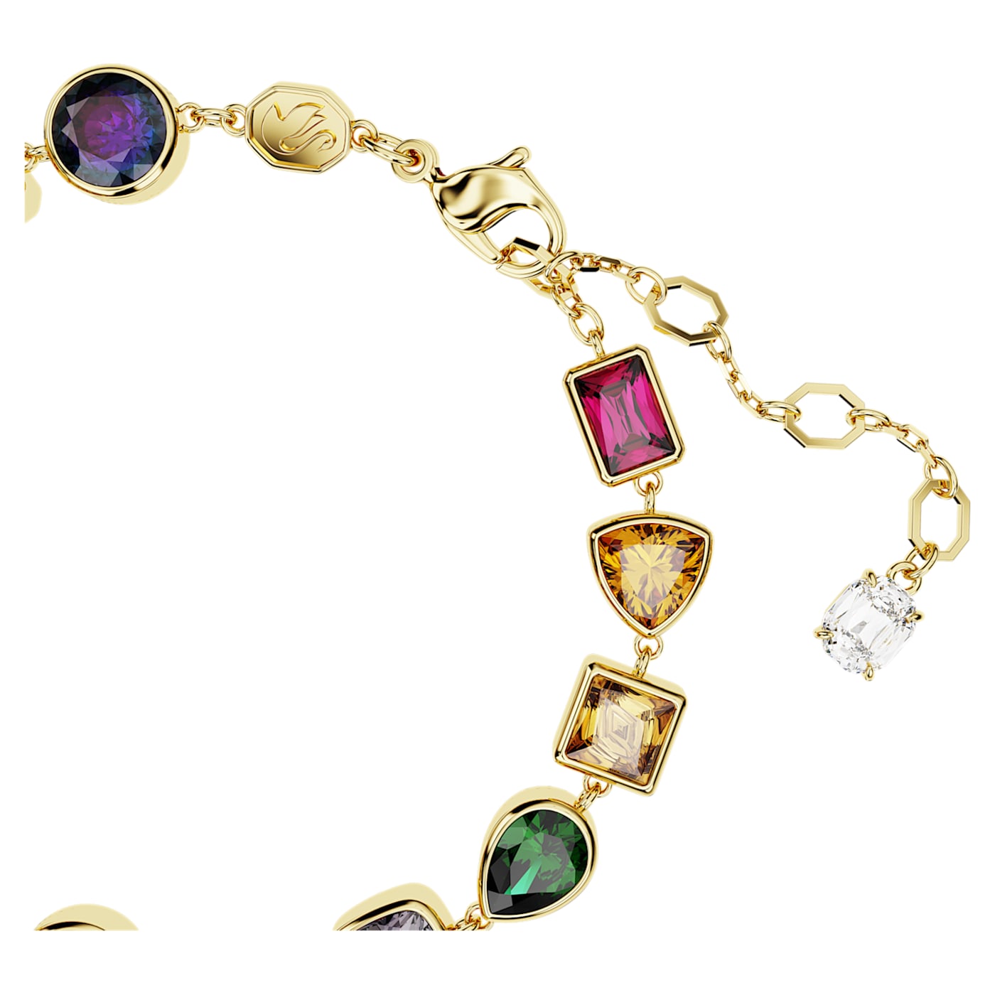 Pulsera Tennis Imber Tallas mixtas, Multicolor, Baño tono oro