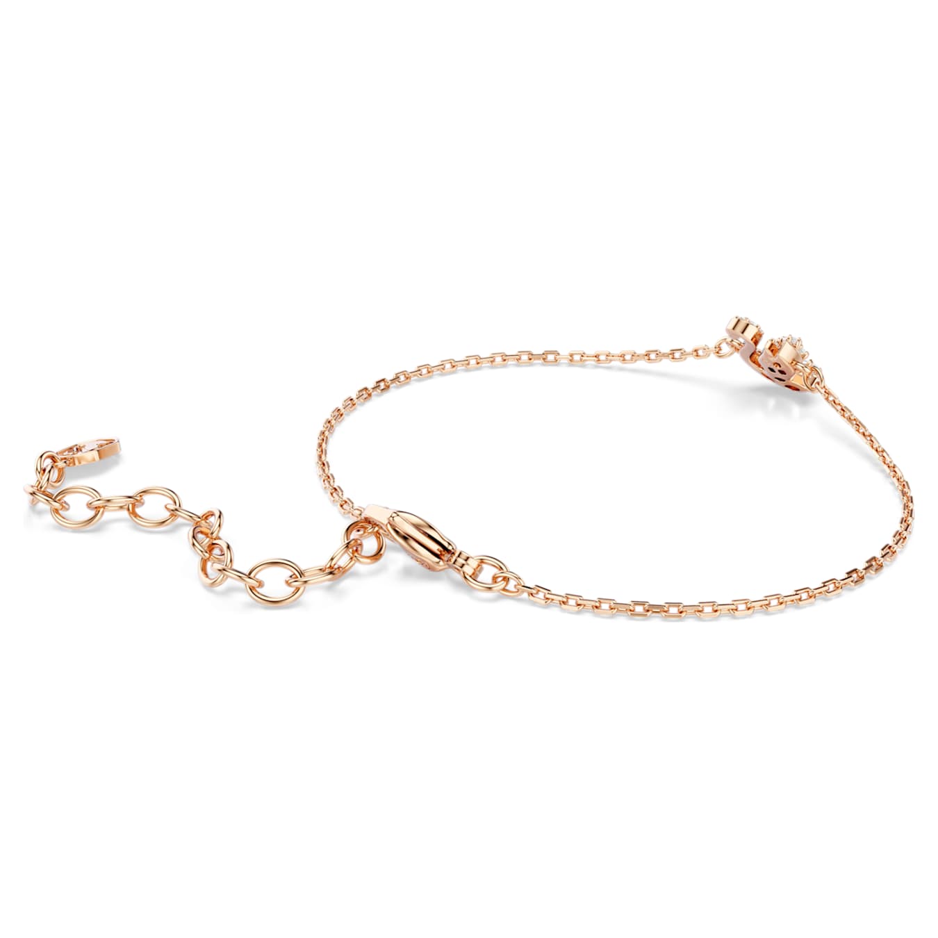 Pulsera Swan Tallas mixtas, Cisne, Blanca, Baño tono oro rosa