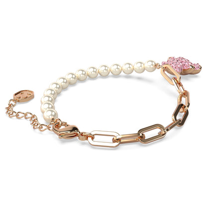 Pulsera Teddy, Oso, Rosa, Baño tono oro rosa