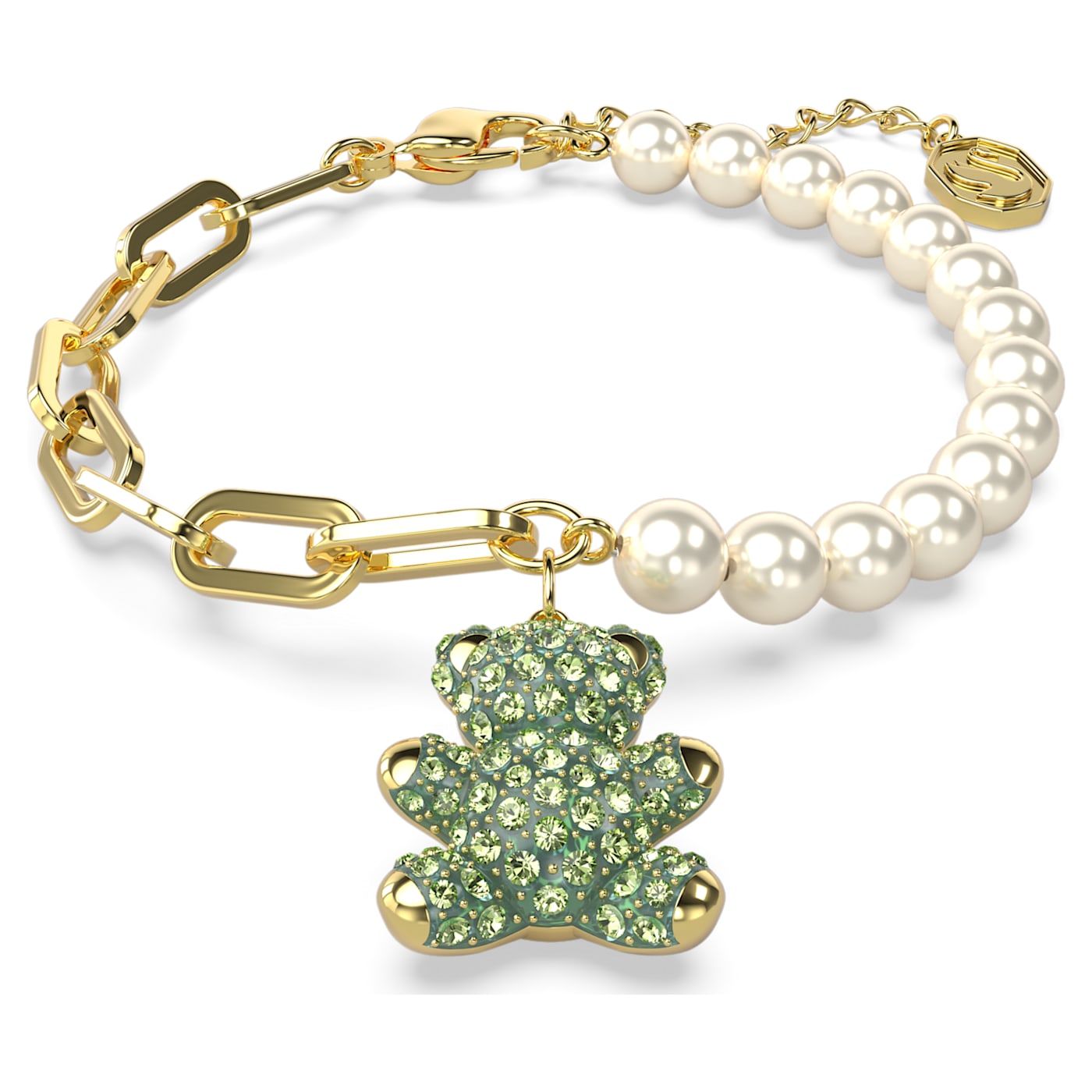 Pulsera Teddy, Oso, Multicolor, Baño tono oro