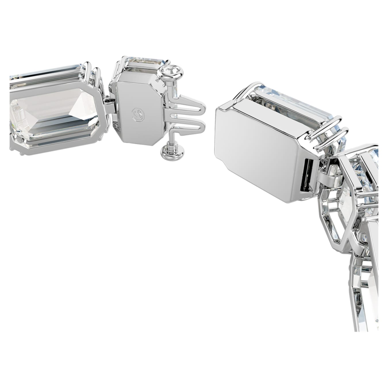 Pulsera Tennis Millenia Talla octogonal, Blanca, Baño de rodio
