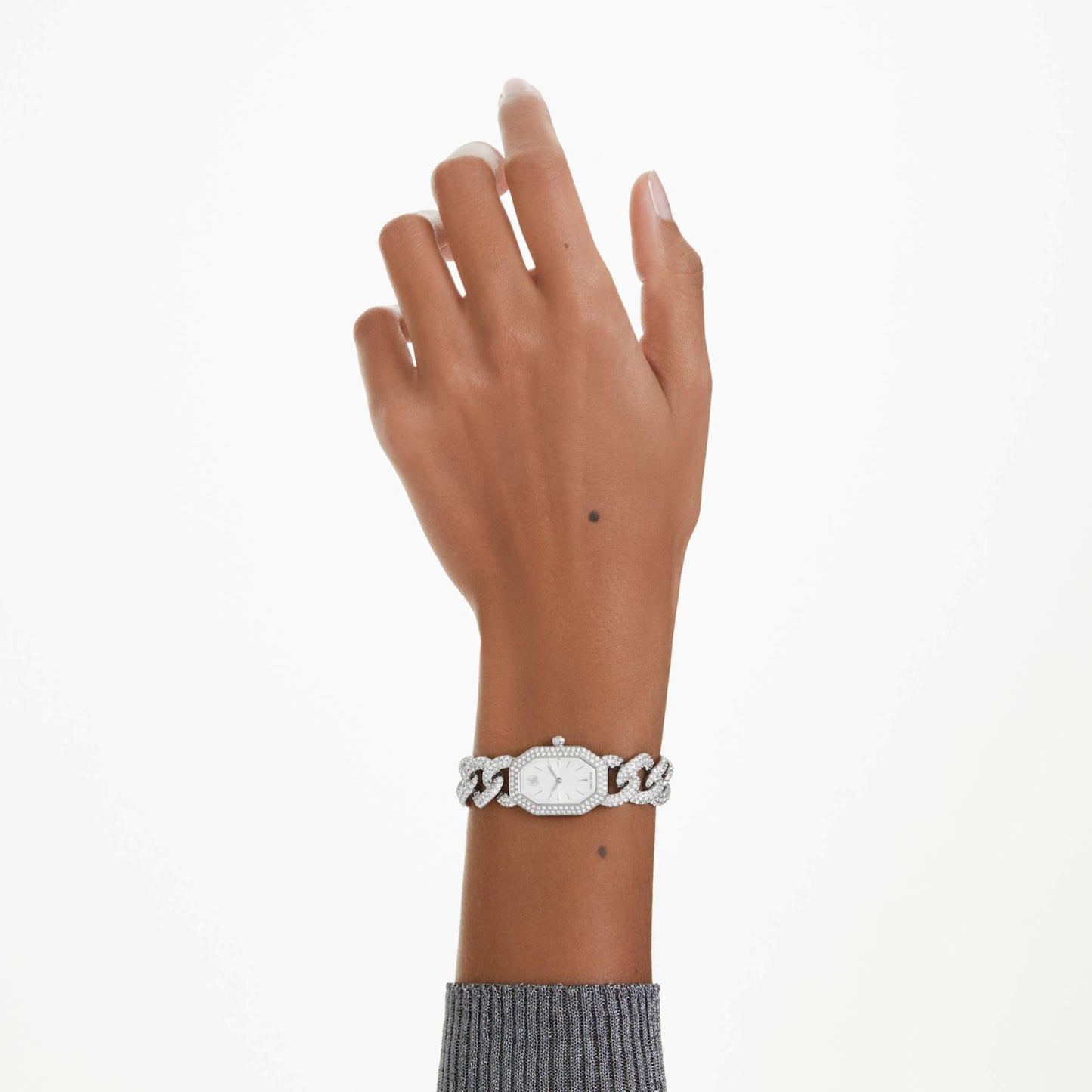 Reloj Dextera Chain, Fabricado en Suiza, Tono plateado, Acero inoxidable