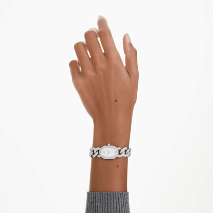 Reloj Dextera Chain, Fabricado en Suiza, Tono plateado, Acero inoxidable