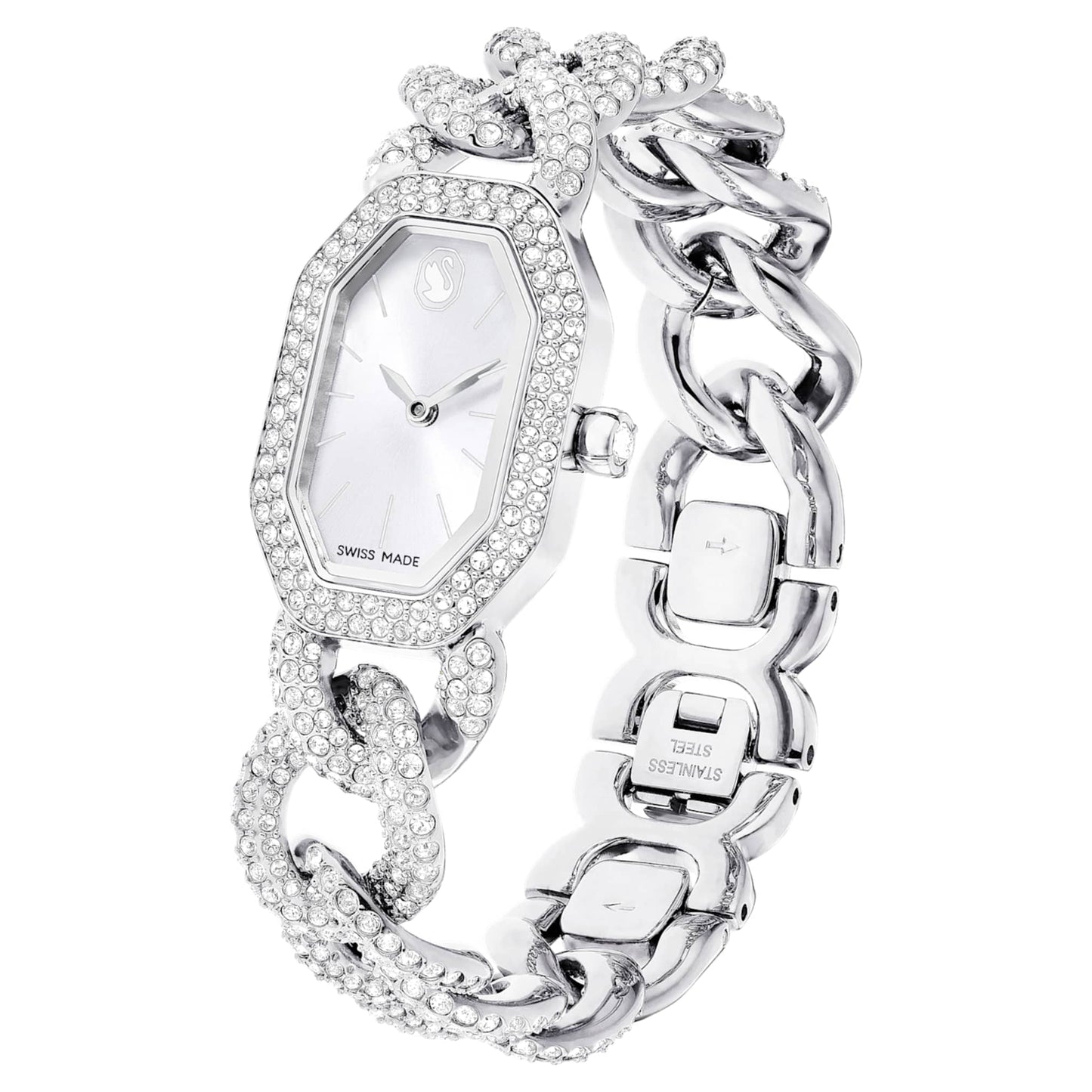 Reloj Dextera Chain, Fabricado en Suiza, Tono plateado, Acero inoxidable