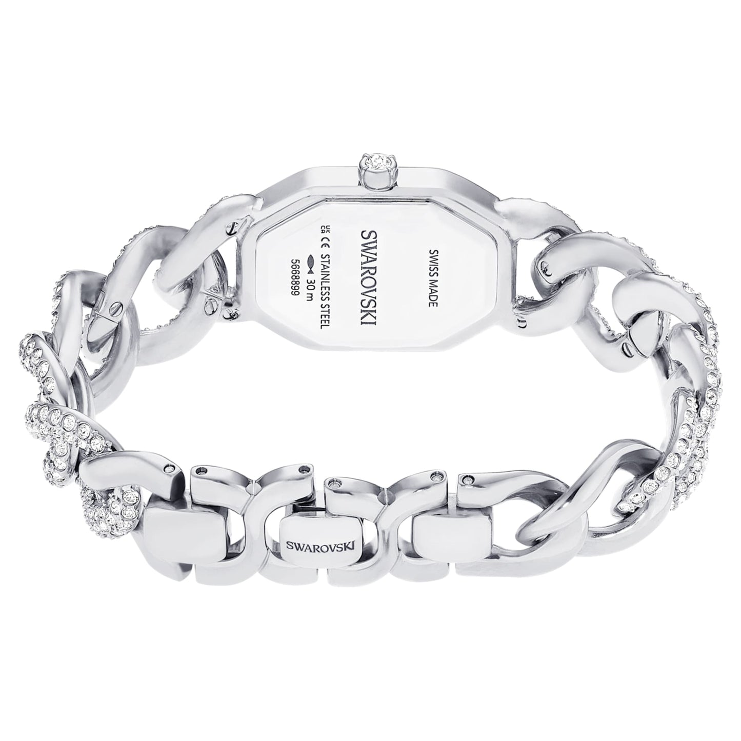 Reloj Dextera Chain, Fabricado en Suiza, Tono plateado, Acero inoxidable
