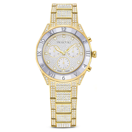 Reloj Dextera lux Fabricado en Suiza, Brazalete de metal, Tono dorado, Acabado tono oro