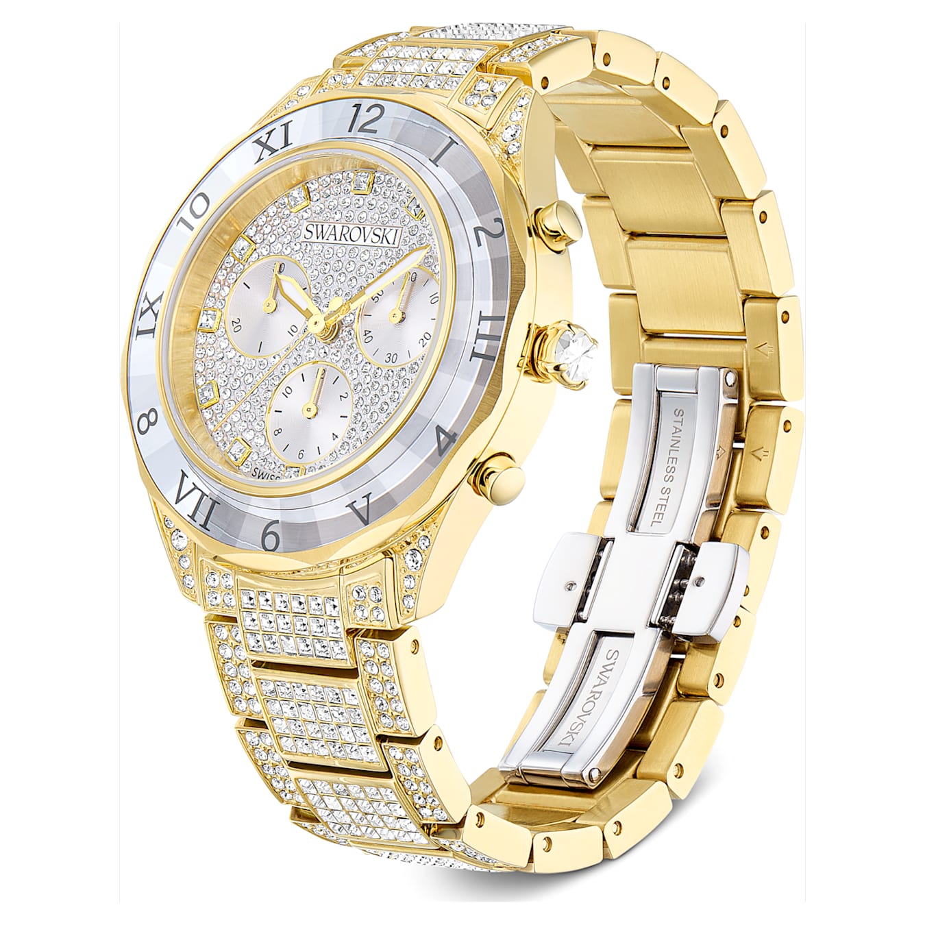Reloj Dextera lux Fabricado en Suiza, Brazalete de metal, Tono dorado, Acabado tono oro