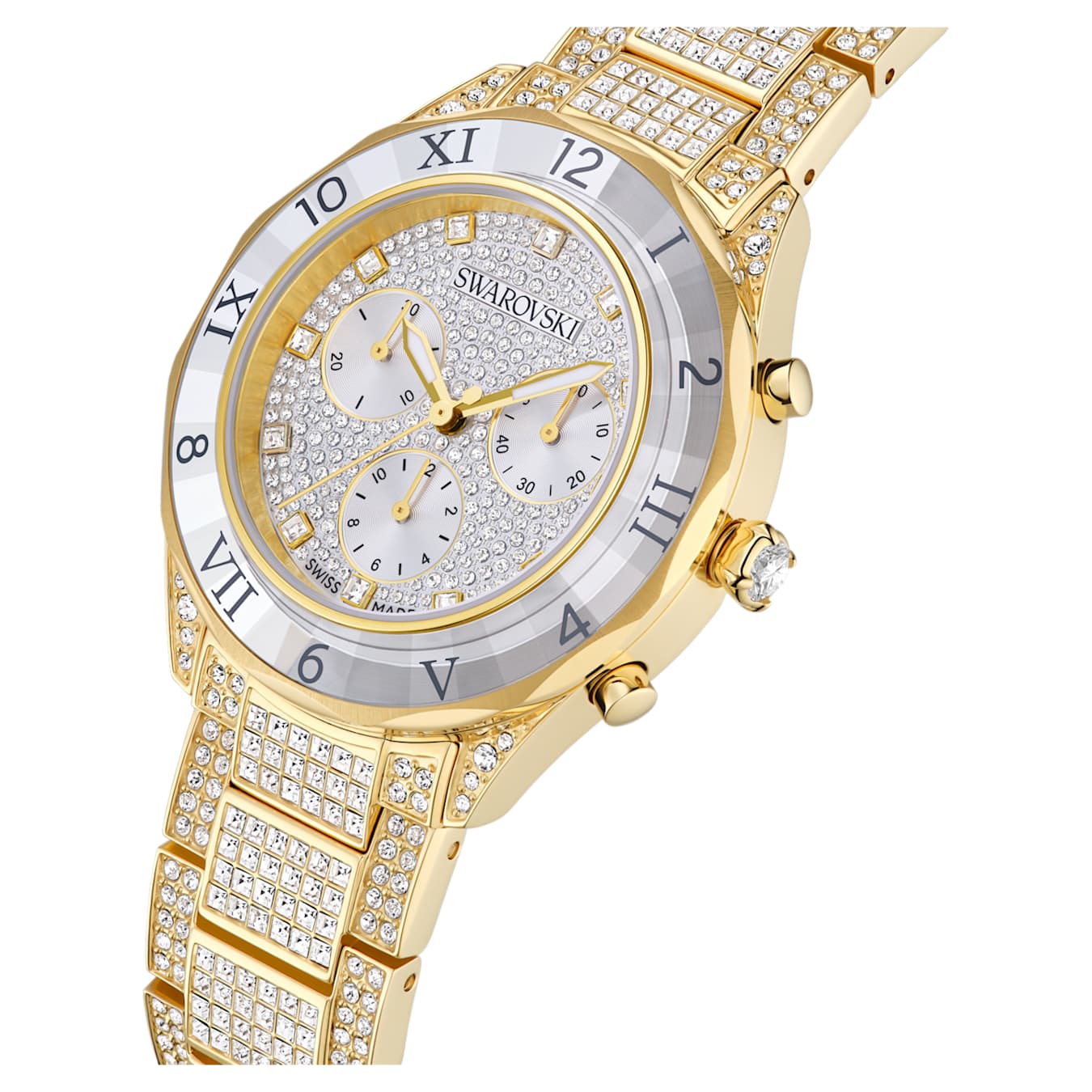 Reloj Dextera lux Fabricado en Suiza, Brazalete de metal, Tono dorado, Acabado tono oro