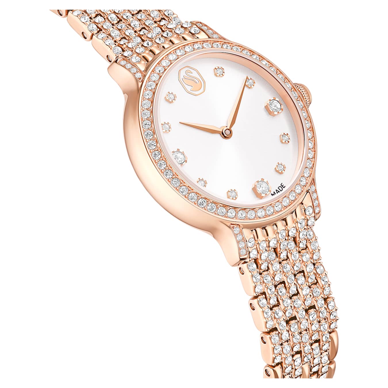 Reloj Imber Fabricado en Suiza, Brazalete de metal, Tono oro rosa, Acabado tono oro rosa