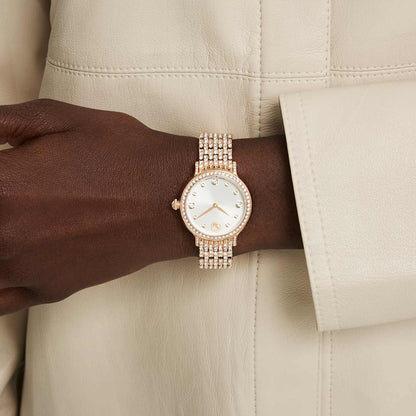 Reloj Imber Fabricado en Suiza, Brazalete de metal, Tono oro rosa, Acabado tono oro rosa