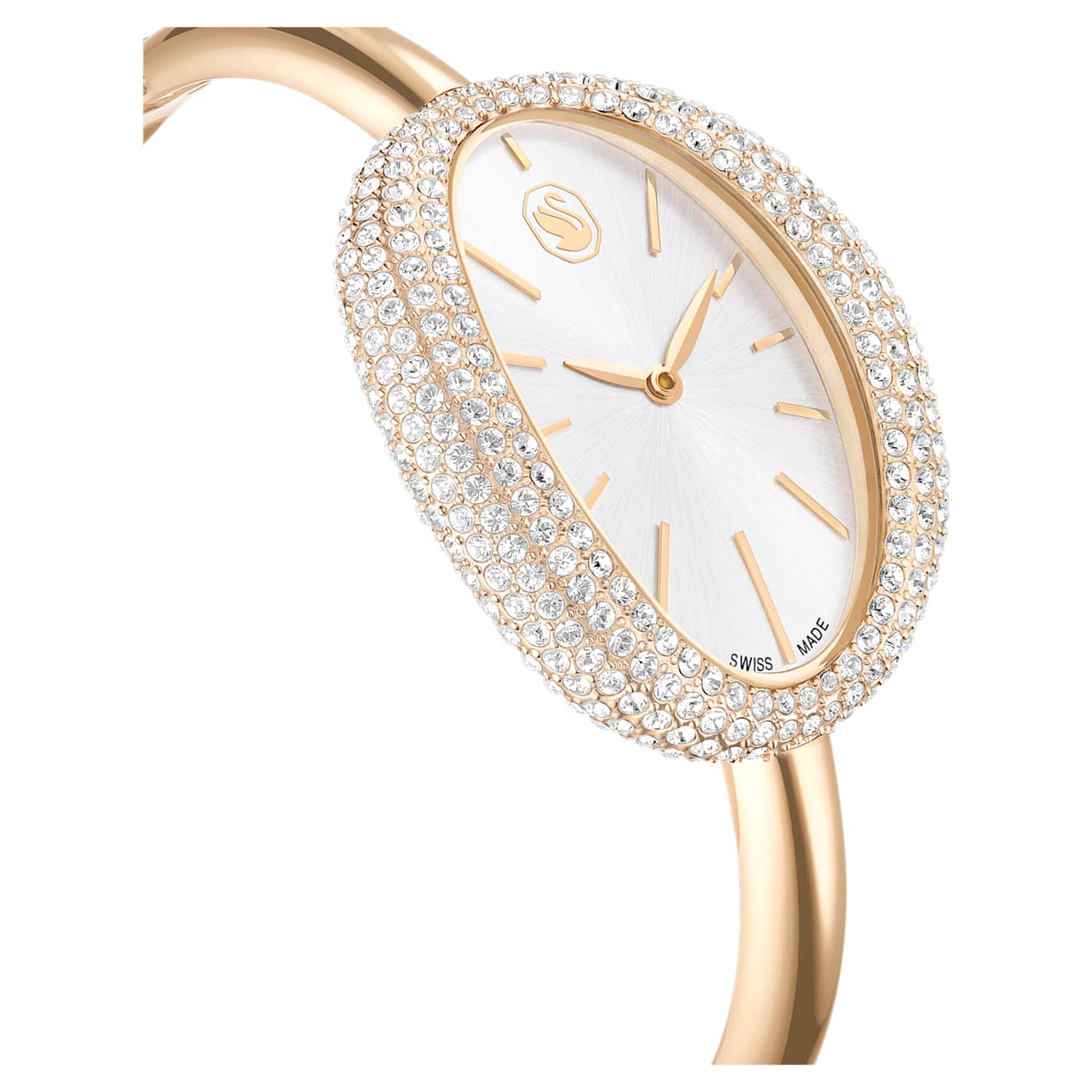 Reloj Imber bangle Fabricado en Suiza, Brazalete de metal, Tono dorado, Acabado tono oro champán