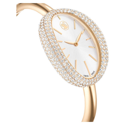 Reloj Imber bangle Fabricado en Suiza, Brazalete de metal, Tono dorado, Acabado tono oro champán