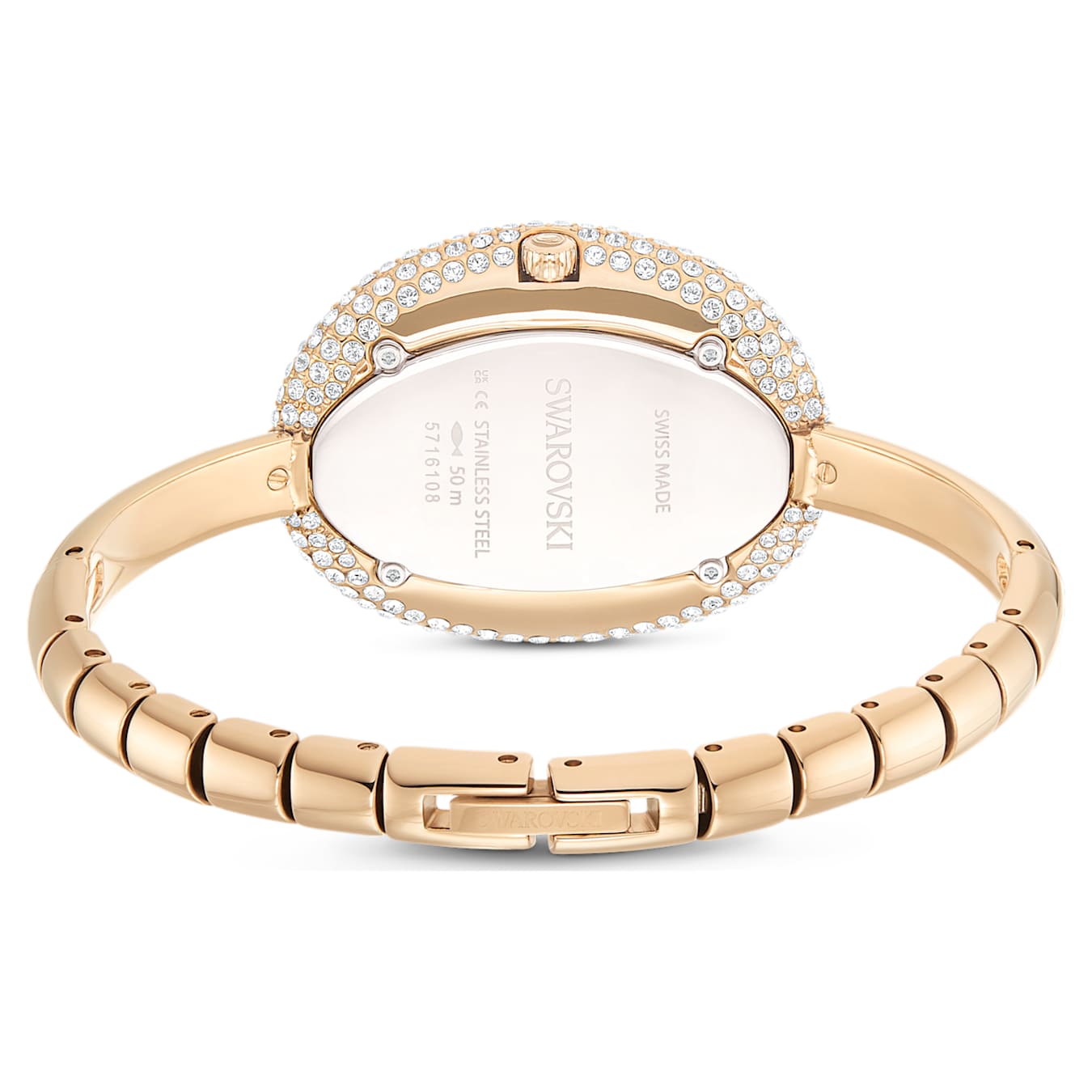 Reloj Imber bangle Fabricado en Suiza, Brazalete de metal, Tono dorado, Acabado tono oro champán