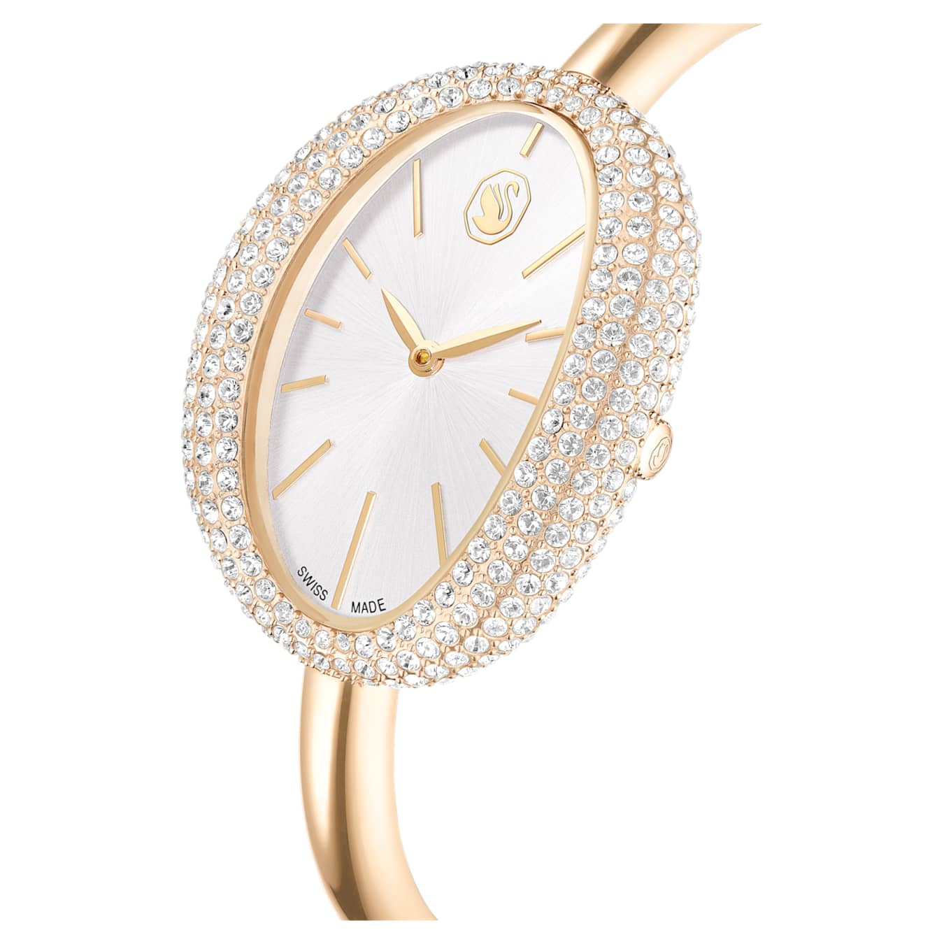 Reloj Imber bangle Fabricado en Suiza, Brazalete de metal, Tono dorado, Acabado tono oro champán