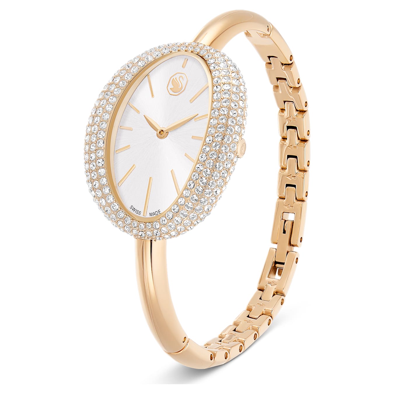 Reloj Imber bangle Fabricado en Suiza, Brazalete de metal, Tono dorado, Acabado tono oro champán