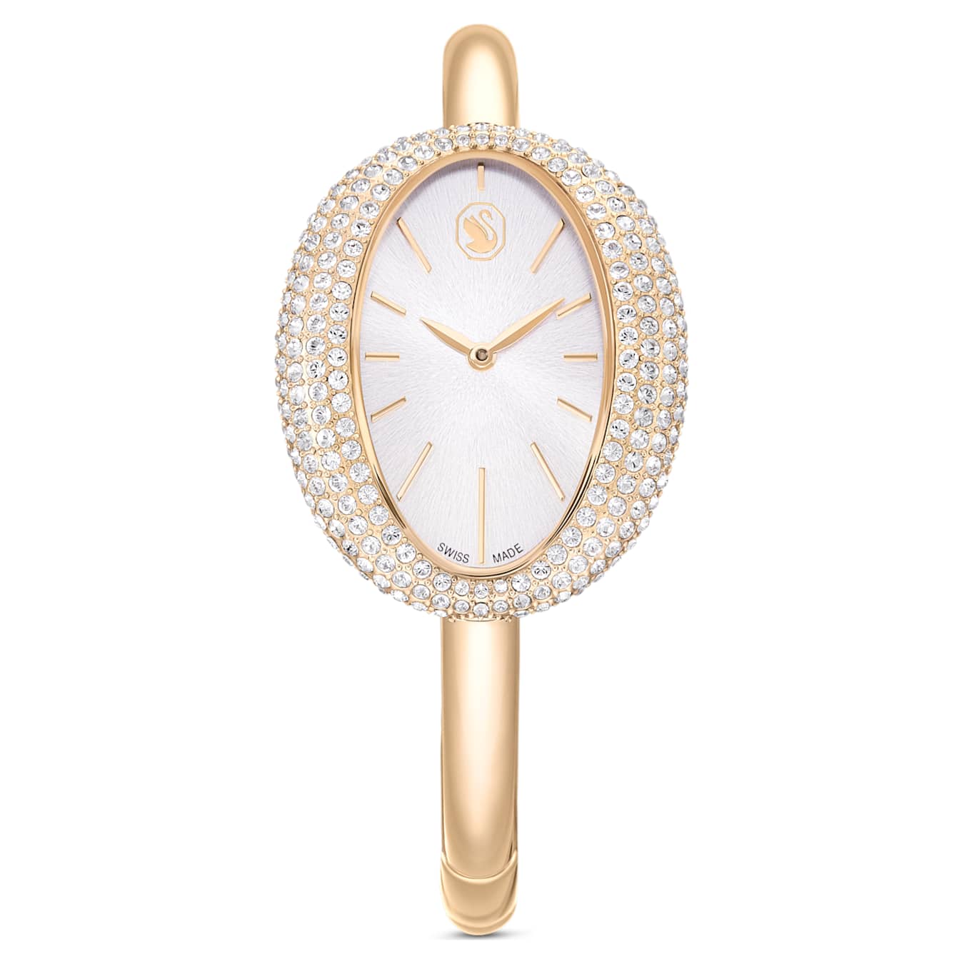 Reloj Imber bangle Fabricado en Suiza, Brazalete de metal, Tono dorado, Acabado tono oro champán