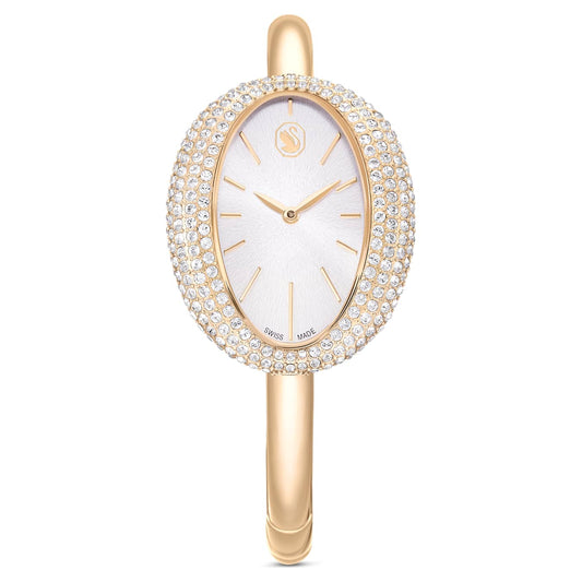 Reloj Imber bangle Fabricado en Suiza, Brazalete de metal, Tono dorado, Acabado tono oro champán