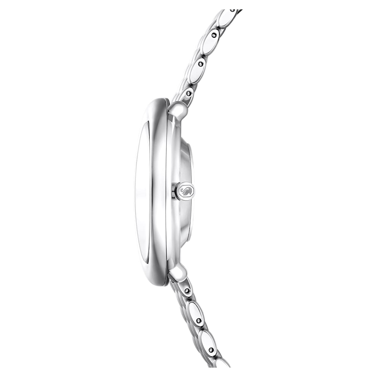 Reloj Imber oval Fabricado en Suiza, Brazalete de metal, Tono plateado, Acero inoxidable