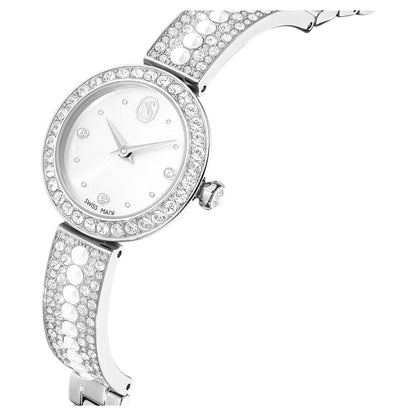 Reloj Matrix pearl bangle Fabricado en Suiza, Pulsera de cristal, Blanco, Acero inoxidable