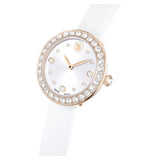 Reloj Matrix Tennis Correa de piel, Blanco, Acabado tono oro