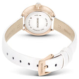 Reloj Matrix Tennis Correa de piel, Blanco, Acabado tono oro