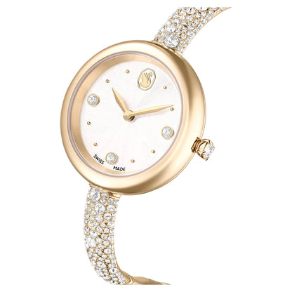 Reloj Sublima bangle Fabricado en Suiza, Brazalete de metal, Tono dorado, Acabado tono oro champán