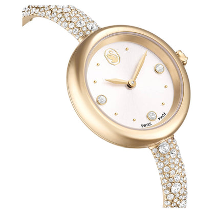Reloj Sublima bangle Fabricado en Suiza, Brazalete de metal, Tono dorado, Acabado tono oro champán