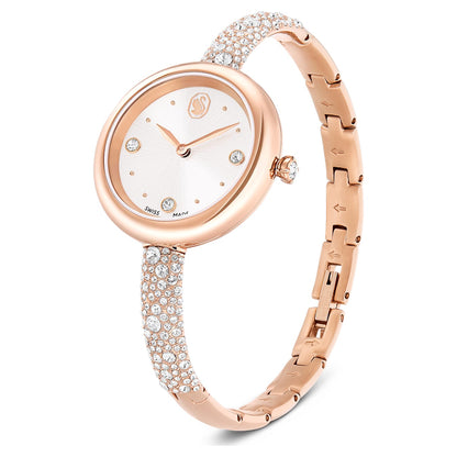 Reloj Sublima bangle Fabricado en Suiza, Brazalete de metal, Tono oro rosa, Acabado tono oro rosa