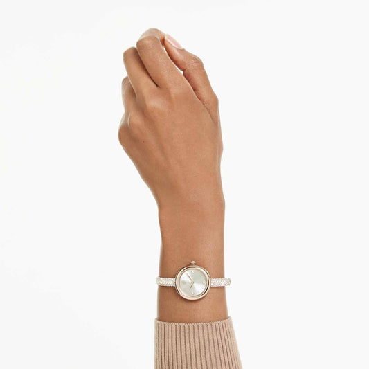 Reloj Sublima bangle Fabricado en Suiza, Brazalete de metal, Tono oro rosa, Acabado tono oro rosa