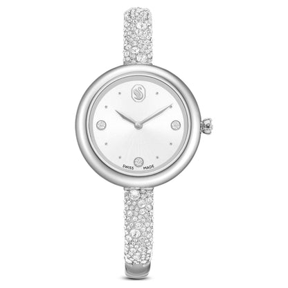 Reloj Sublima bangle Fabricado en Suiza, Brazalete de metal, Tono plateado, Acero inoxidable