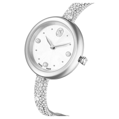 Reloj Sublima bangle Fabricado en Suiza, Brazalete de metal, Tono plateado, Acero inoxidable