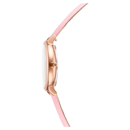 Reloj Teddy Fabricado en Suiza, Correa de piel, Rosa, Acabado tono oro rosa