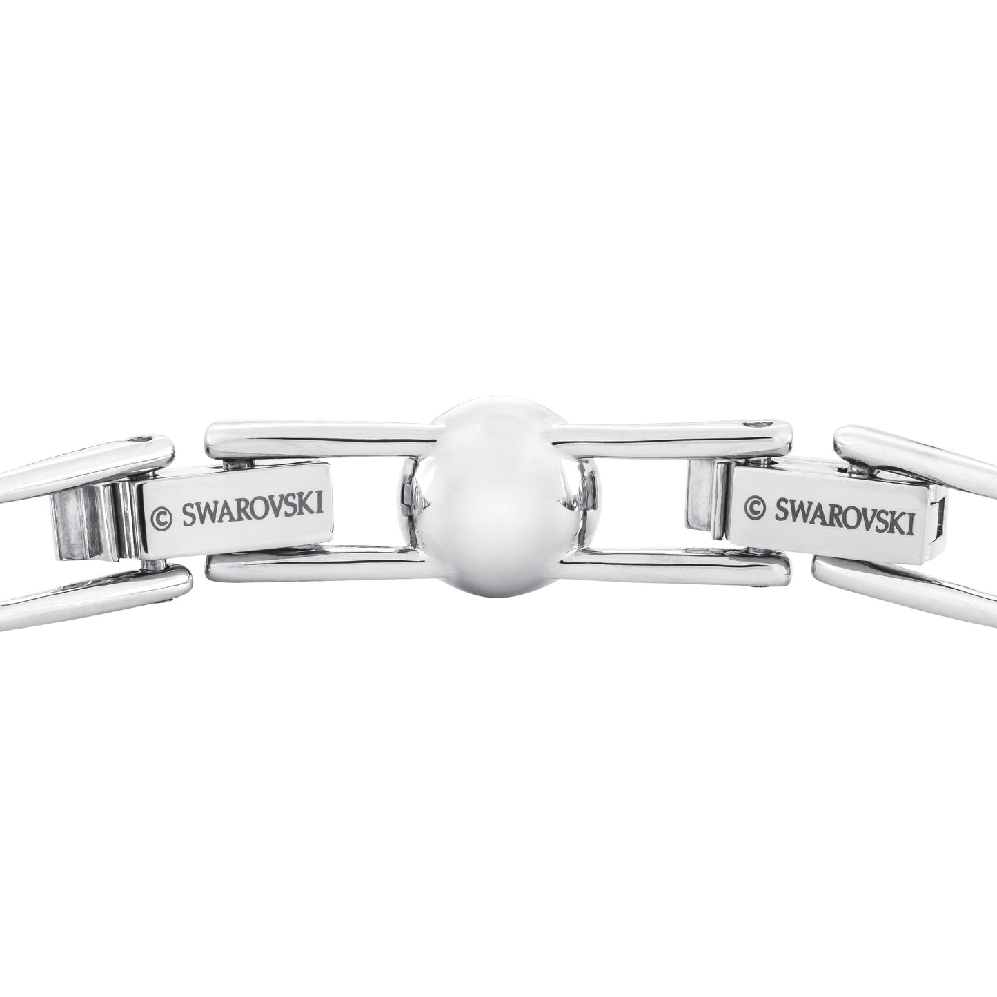 Pulsera Tennis Una Angelic Talla redonda, Pequeña, Blanca, Baño de rodio