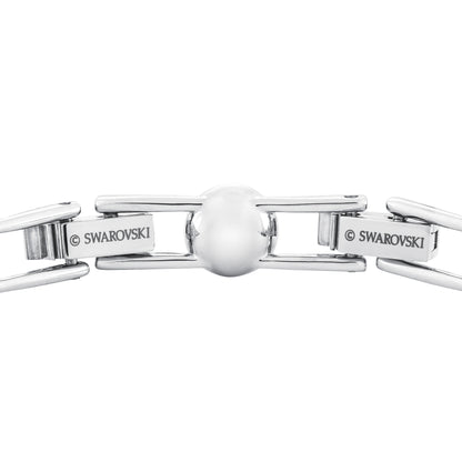 Pulsera Tennis Una Angelic Talla redonda, Pequeña, Blanca, Baño de rodio