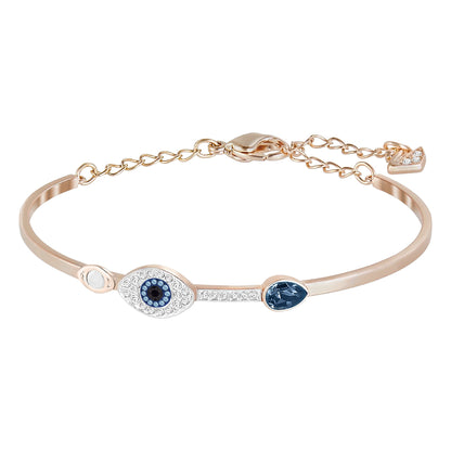 Brazalete Swarovski Symbolic Evil Eye, azul, Combinación de acabados metálicos