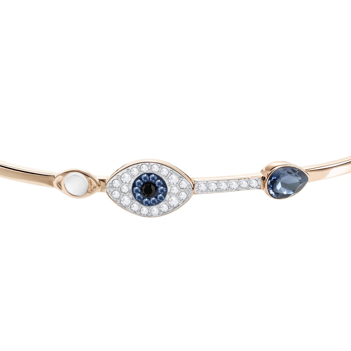 Brazalete Swarovski Symbolic Evil Eye, azul, Combinación de acabados metálicos