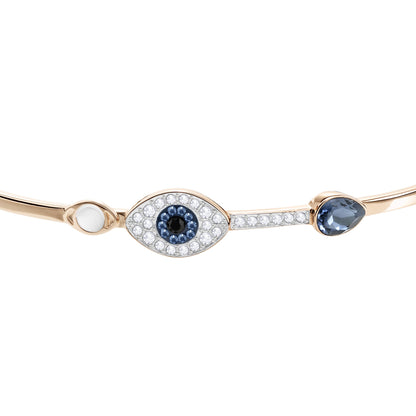 Brazalete Swarovski Symbolic Evil Eye, azul, Combinación de acabados metálicos