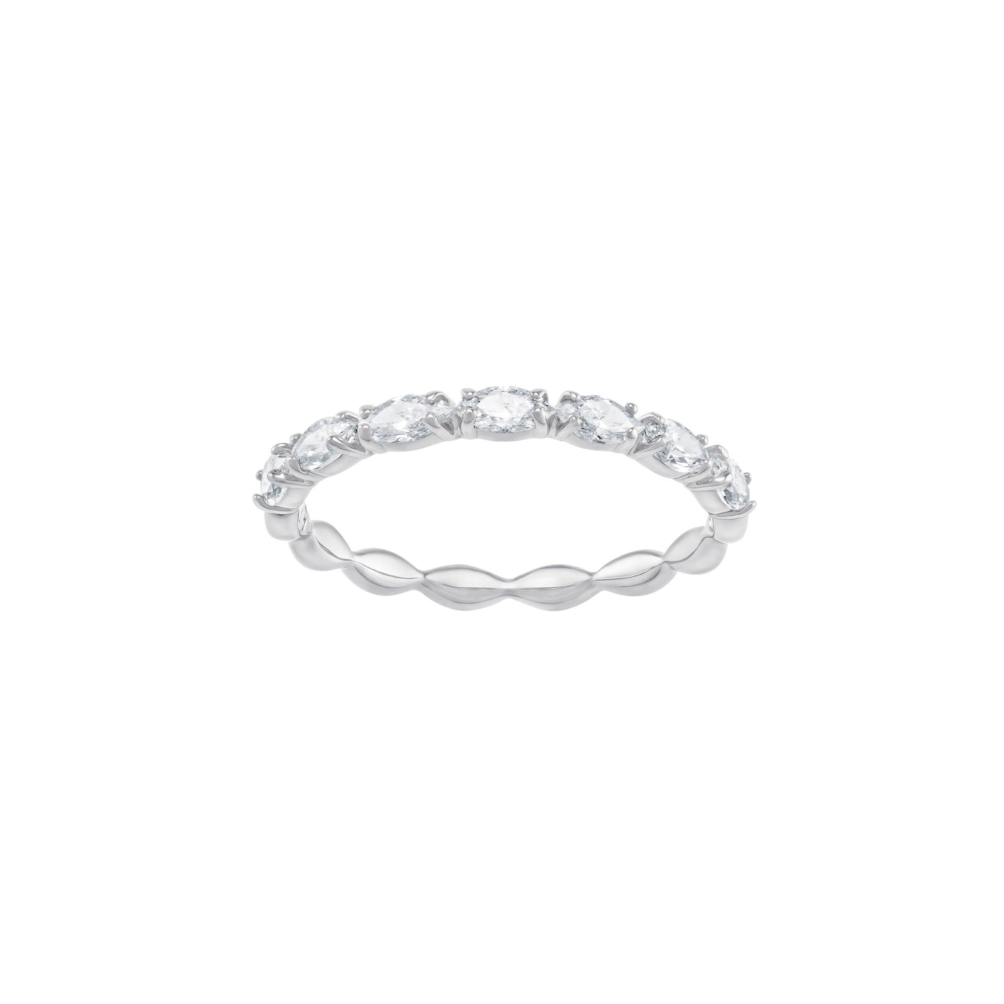 Anillo Matrix Vittore Talla marquisa, Blanco, Baño de rodio