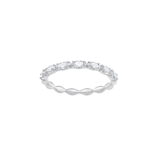 Anillo Matrix Vittore Talla marquisa, Blanco, Baño de rodio