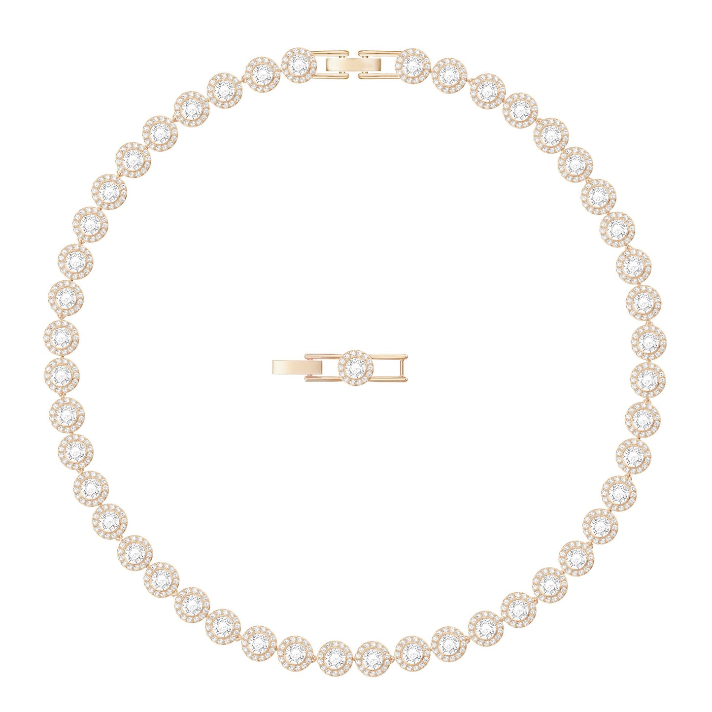Collar Angelic, blanco, Baño en tono Oro
