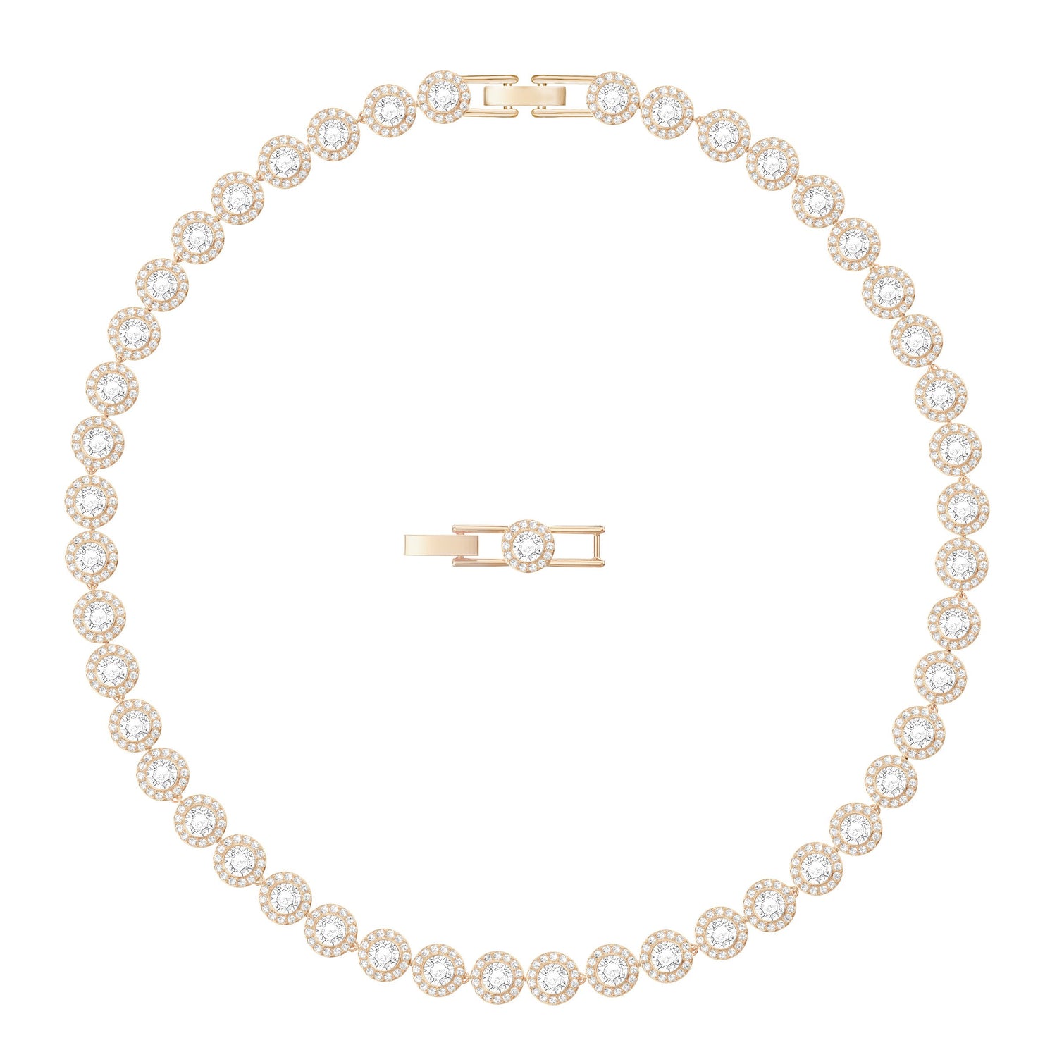 Collar Angelic, blanco, Baño en tono Oro