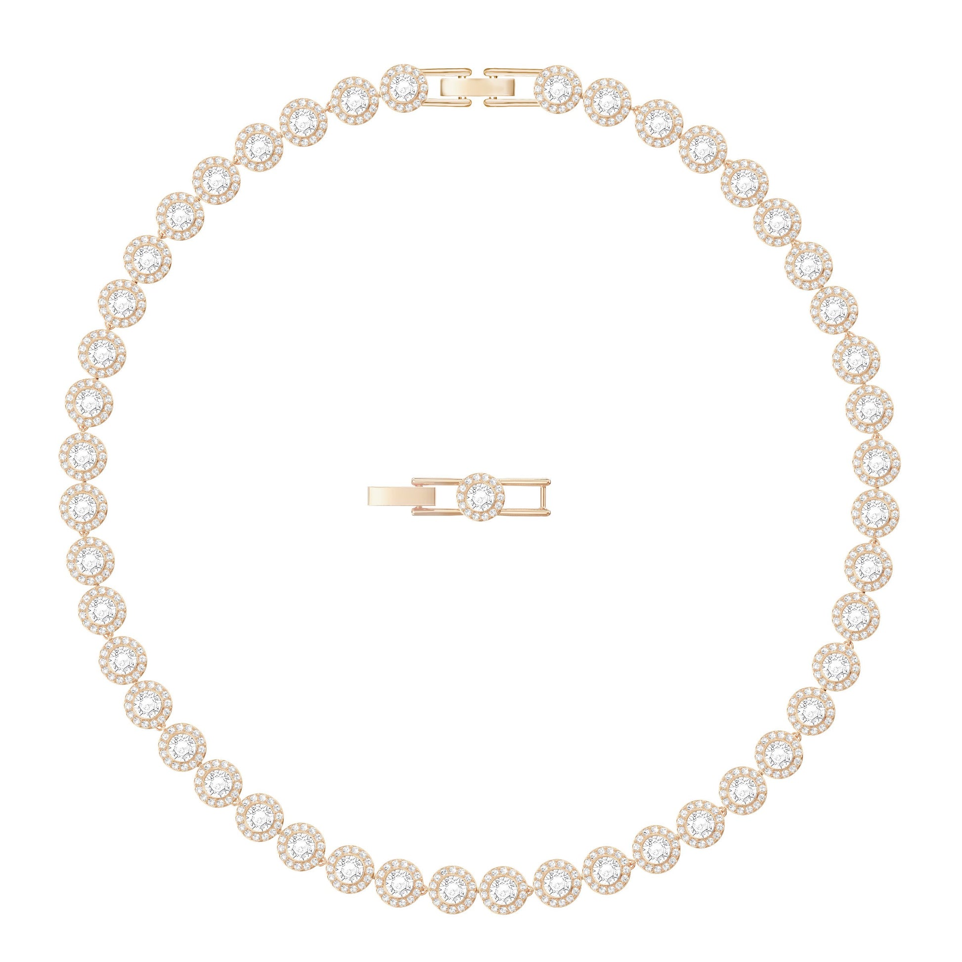 Collar Angelic, blanco, Baño en tono Oro
