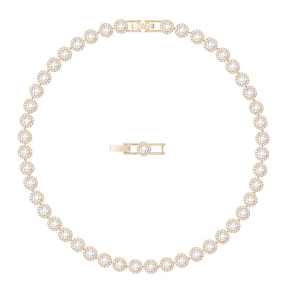 Collar Angelic, blanco, Baño en tono Oro