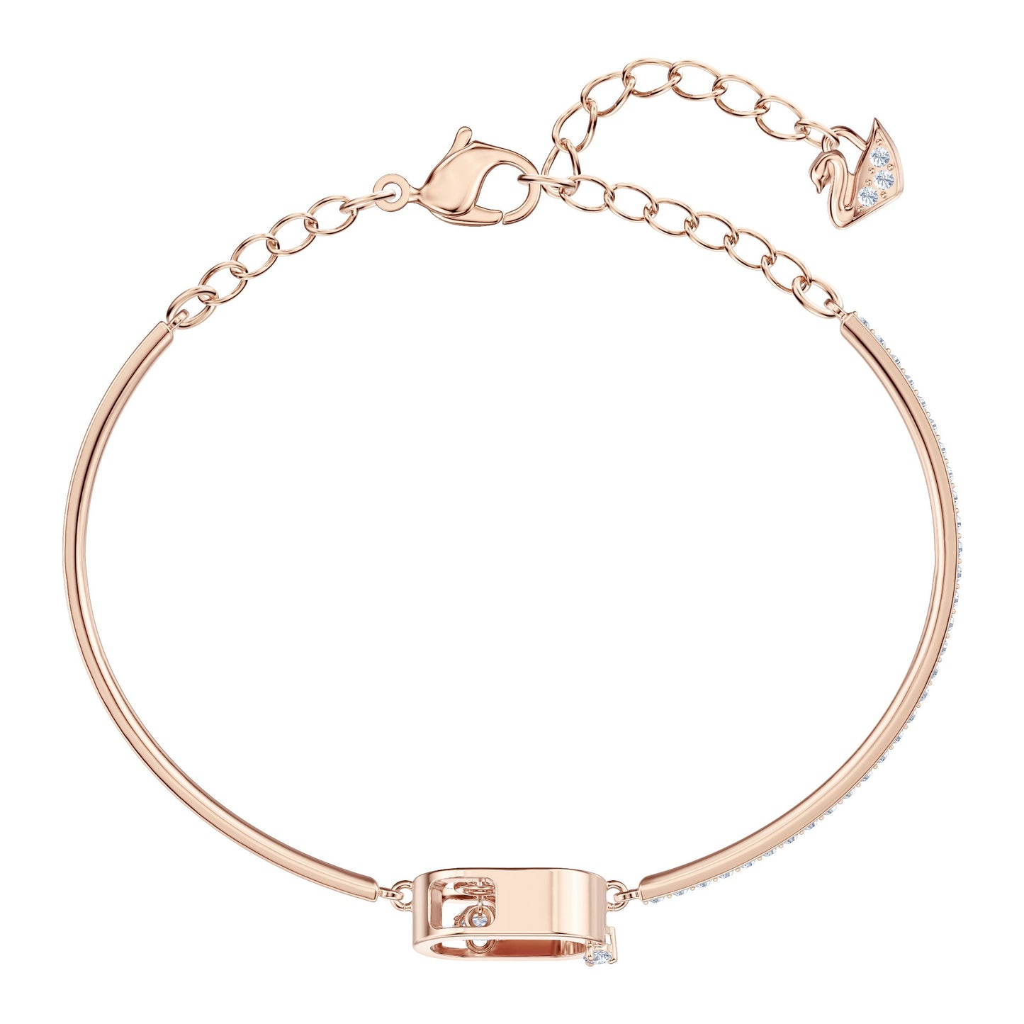 Pulsera North, blanco, Baño en tono Oro Rosa