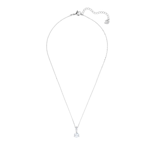 COLGANTE SOLITAIRE, BLANCO, BAÑO DE RODIO