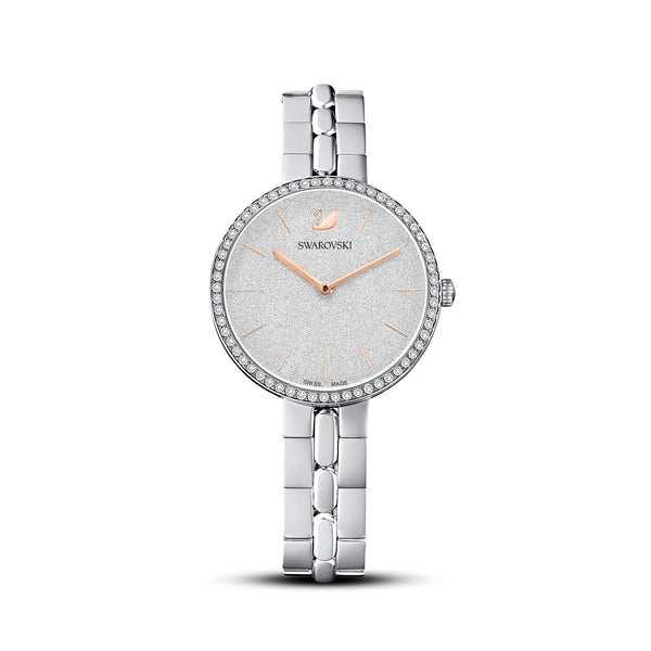 Reloj Cosmopolitan, brazalete de metal, blanco, acero inoxidable